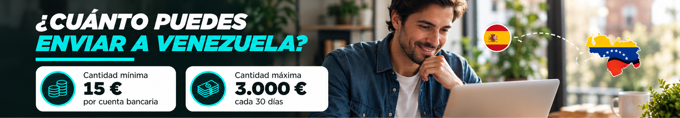 Cantidad mínima y máxima para enviar dinero a Venezuela desde España